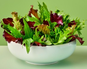 Bowl of mixed leaves