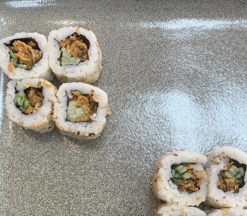 Salmon Skin and Cucumber Roll
