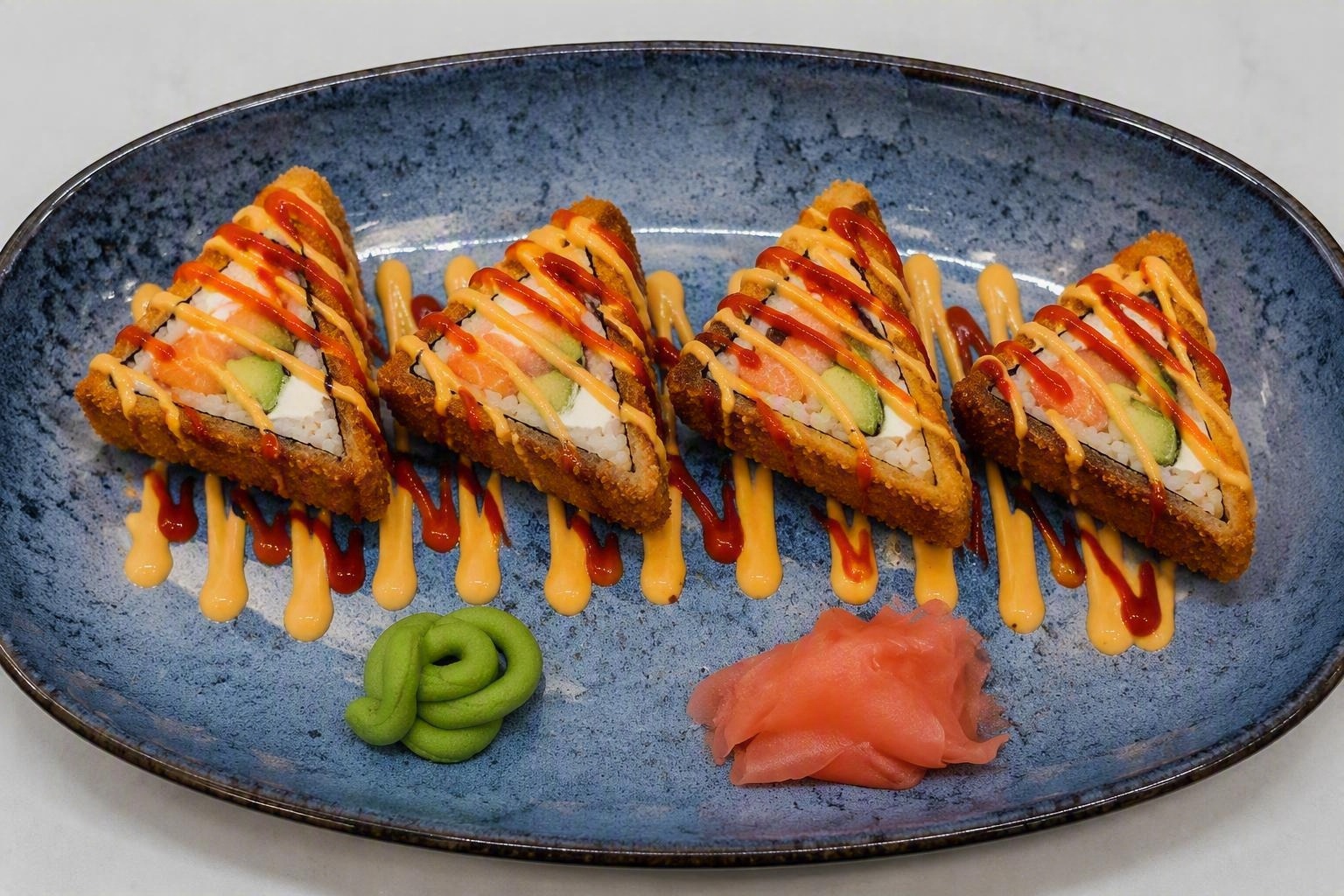 Triangle crispy tempura roll