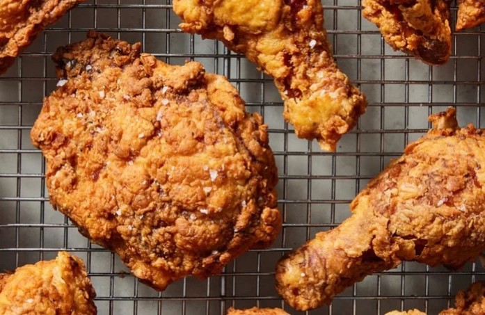 Two piece of fried chicken